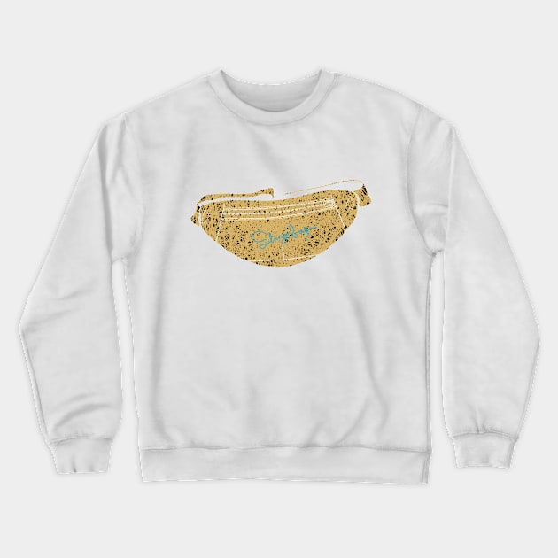 gold color sling bag Crewneck Sweatshirt by bloomroge